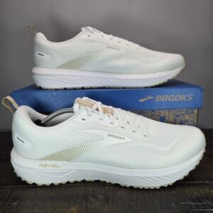 NEW Brooks Revel 6 Mens Size 13 D Running Shoes 1103981D122 White Khaki